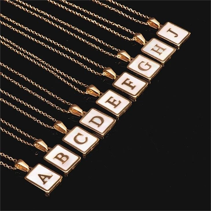 gold plated initial pendant