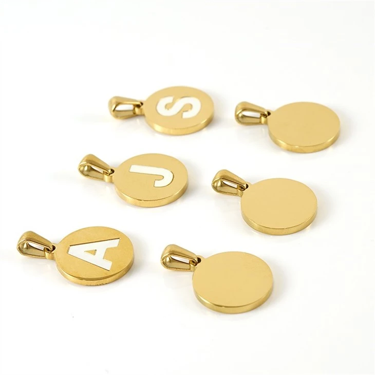 initial necklace stainless steel