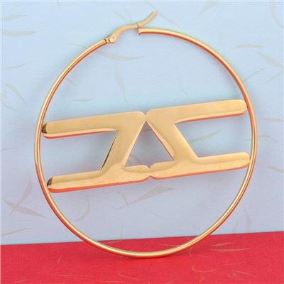 Dideli auskarai iš nerūdijančio plieno