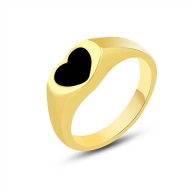 Nerūdijančio plieno širdies žiedas