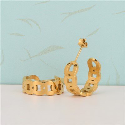 Nerūdijančio plieno smeigtukas su lanku auskarais