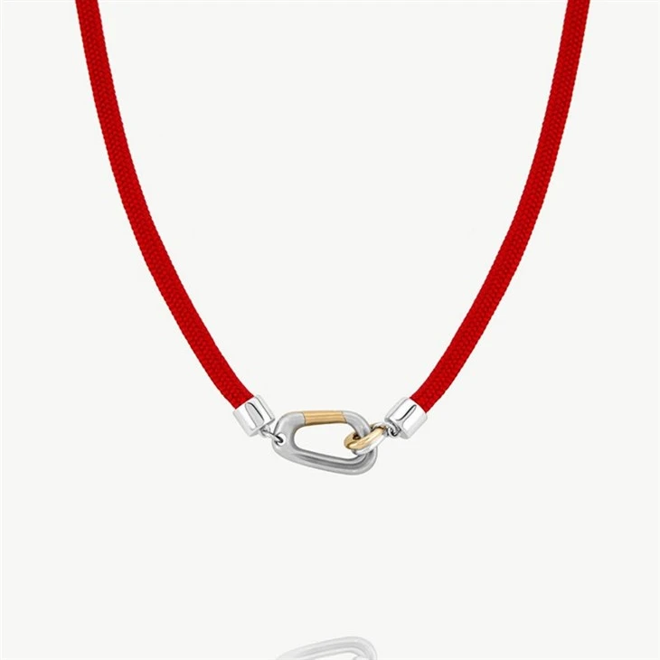 Carabiner Red Cord Necklace high quality
