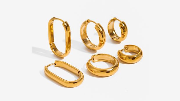 Nerūdijančio plieno auskarai