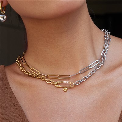 Širdies žavesio sąvaržėlės grandinės karoliai