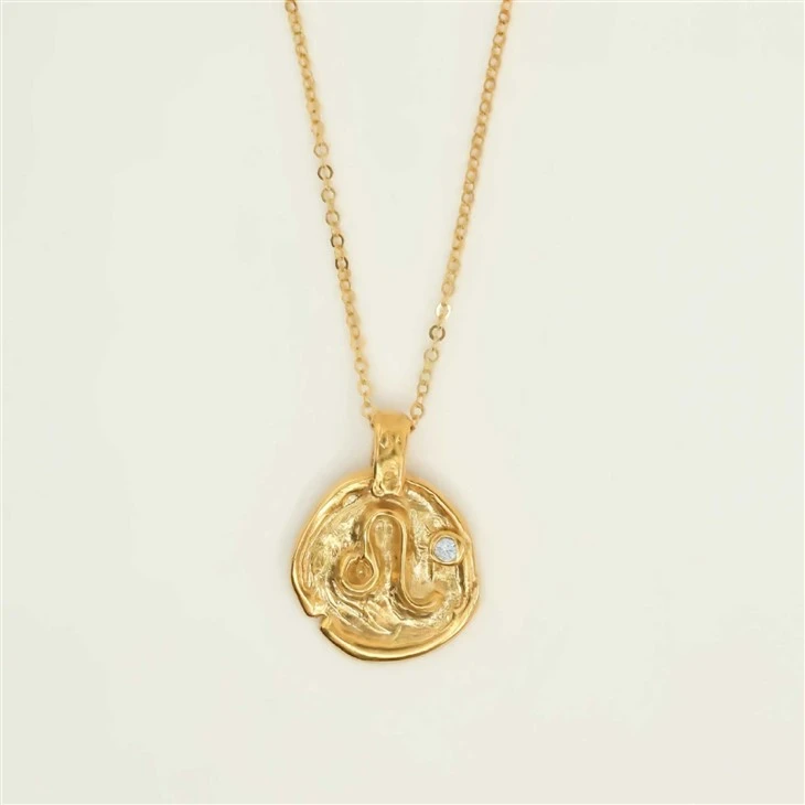 Zodiac Sign Coin Pendant Necklace manufacturers