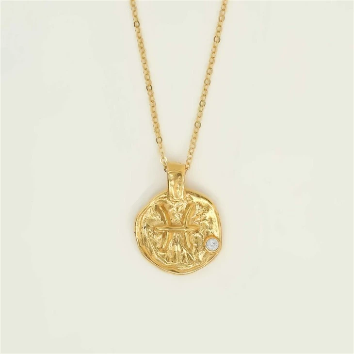 Zodiac Sign Coin Pendant Necklace high quality