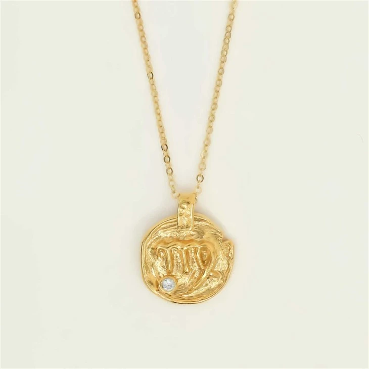 Zodiac Sign Coin Pendant Necklace price