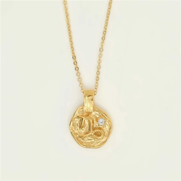 Zodiac Sign Coin Pendant Necklace factory